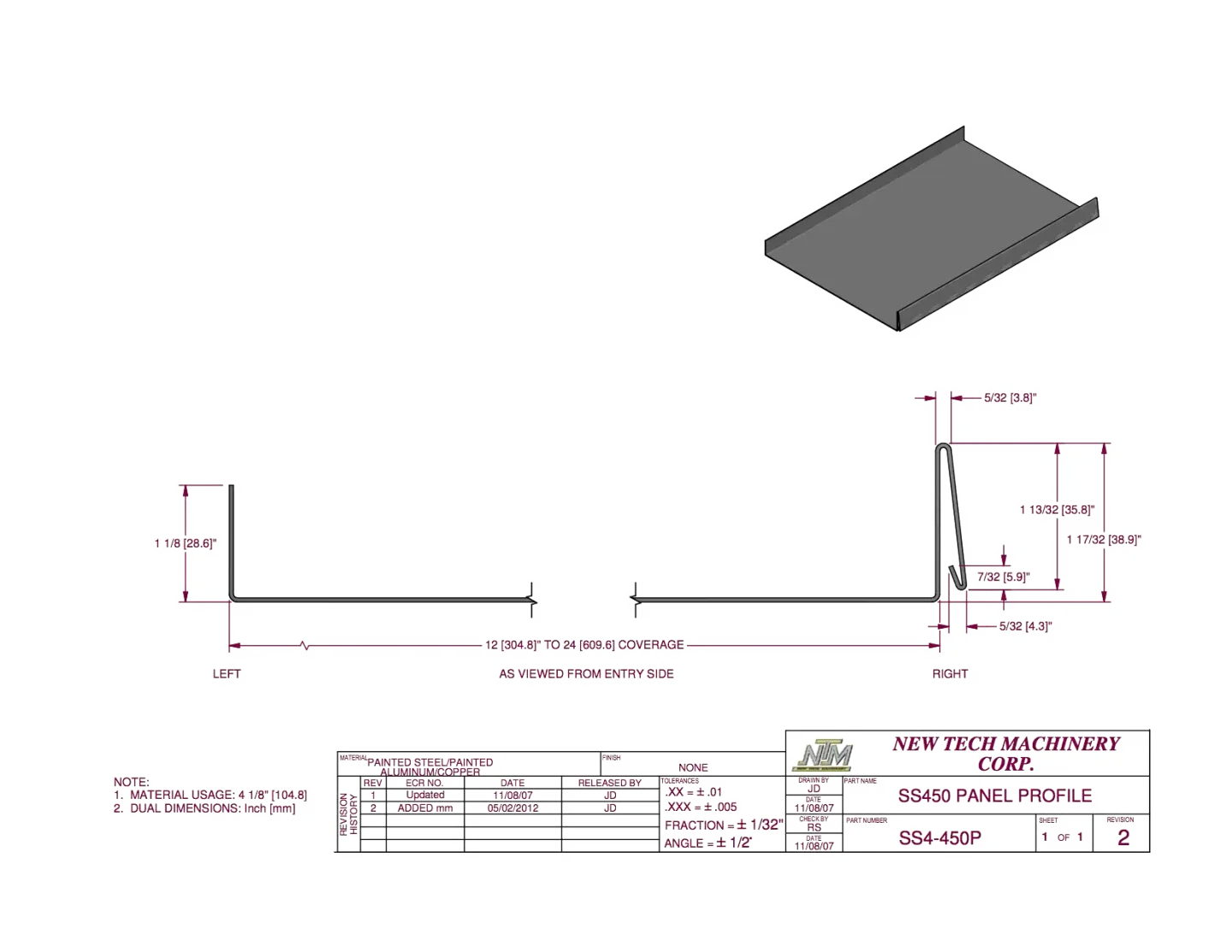 1.5″ Snap Lock 24 Gauge Steel
